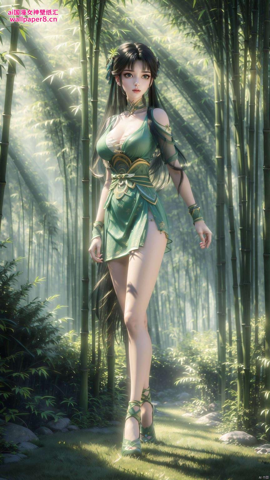 简洁护眼碧瑶美女壁纸一图胜千言