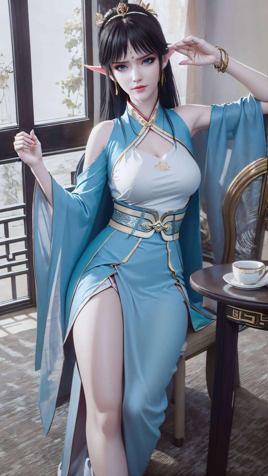 细腻的笔触描绘出古典韵味美轮美奂