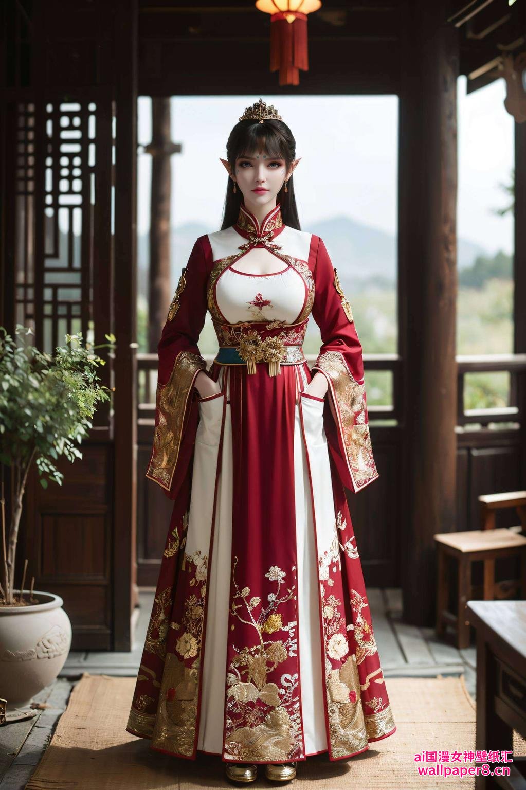 细腻的笔触让她的每一根发丝都栩栩如生让你的平板瞬间变身艺术品！