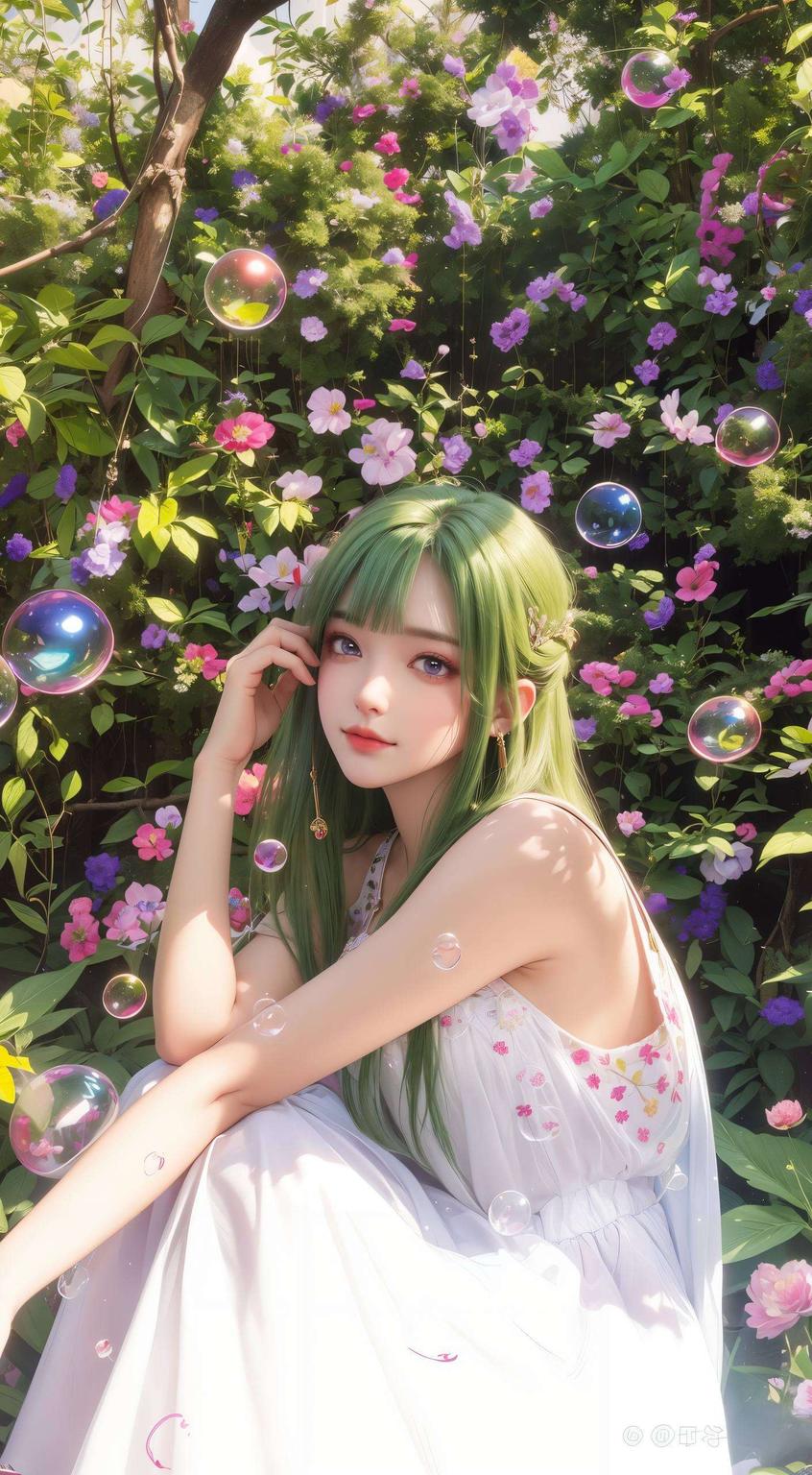 这款芙蕖暗黑系壁纸