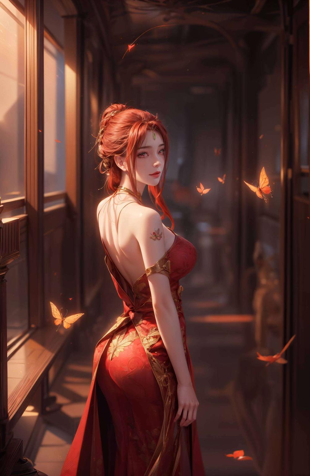 红凰裸足轻舞动灵动生动