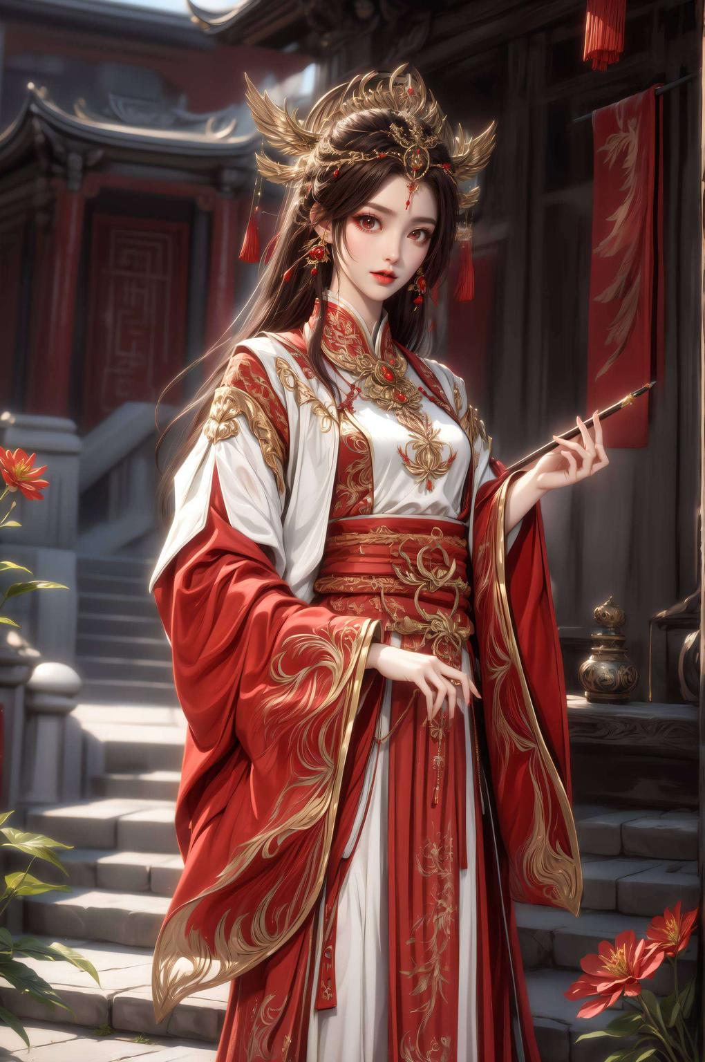 极简风壁纸石昊与火灵儿携手漫步
