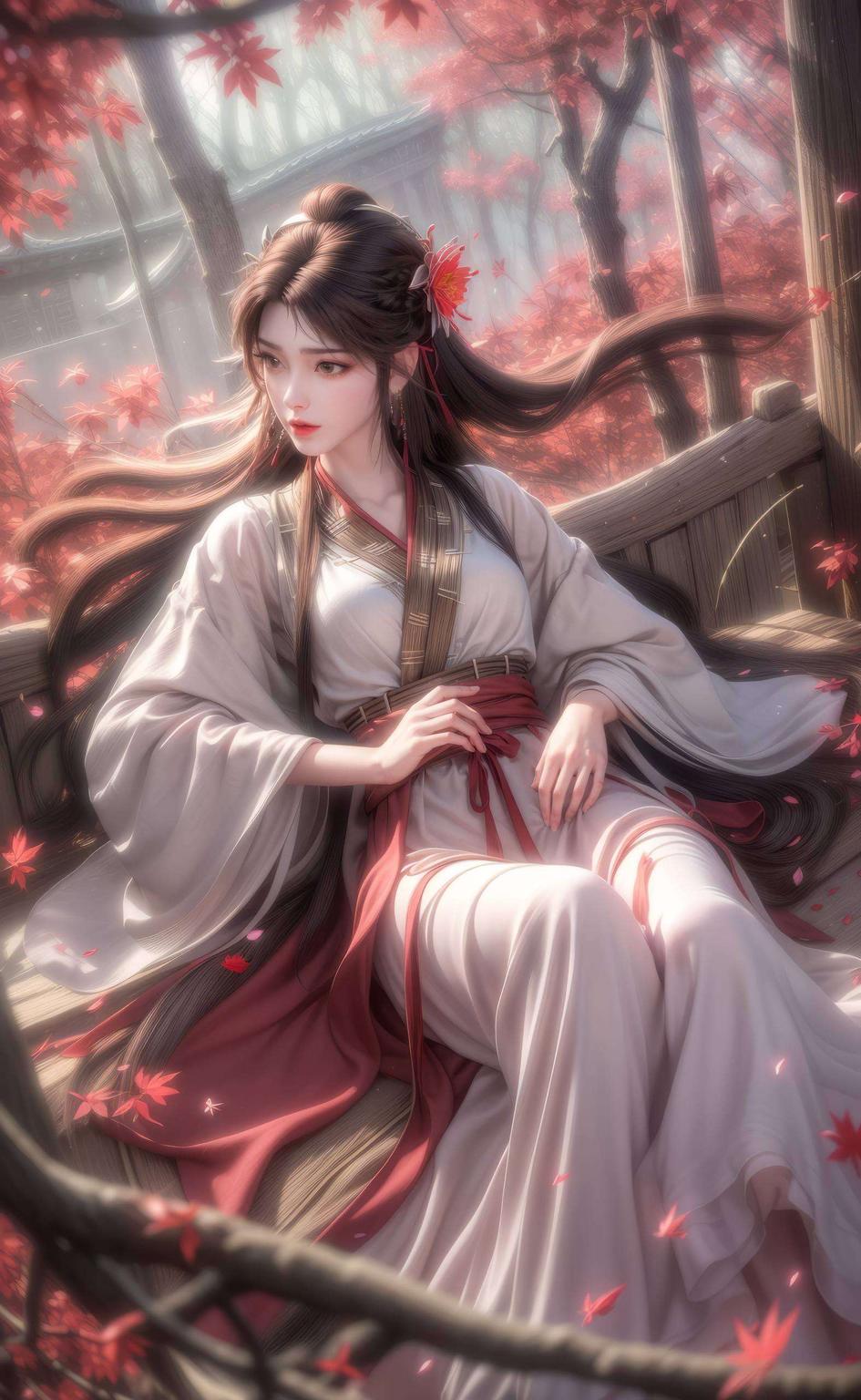 灵动的火光映衬出她的神秘魅力Ins风满满！这款高分辨率游戏壁纸