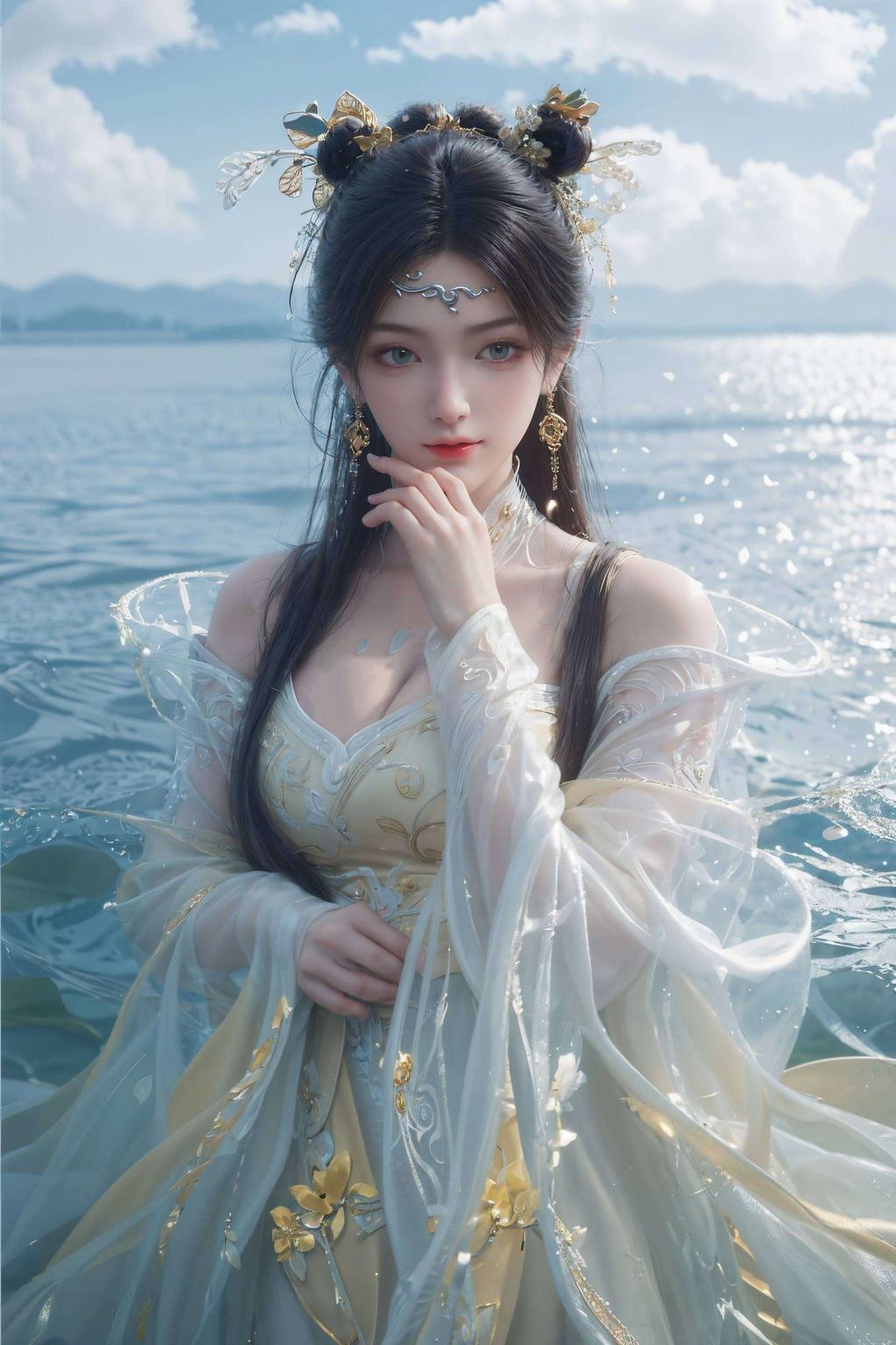 金瓶儿的美眸如星尽在桌面