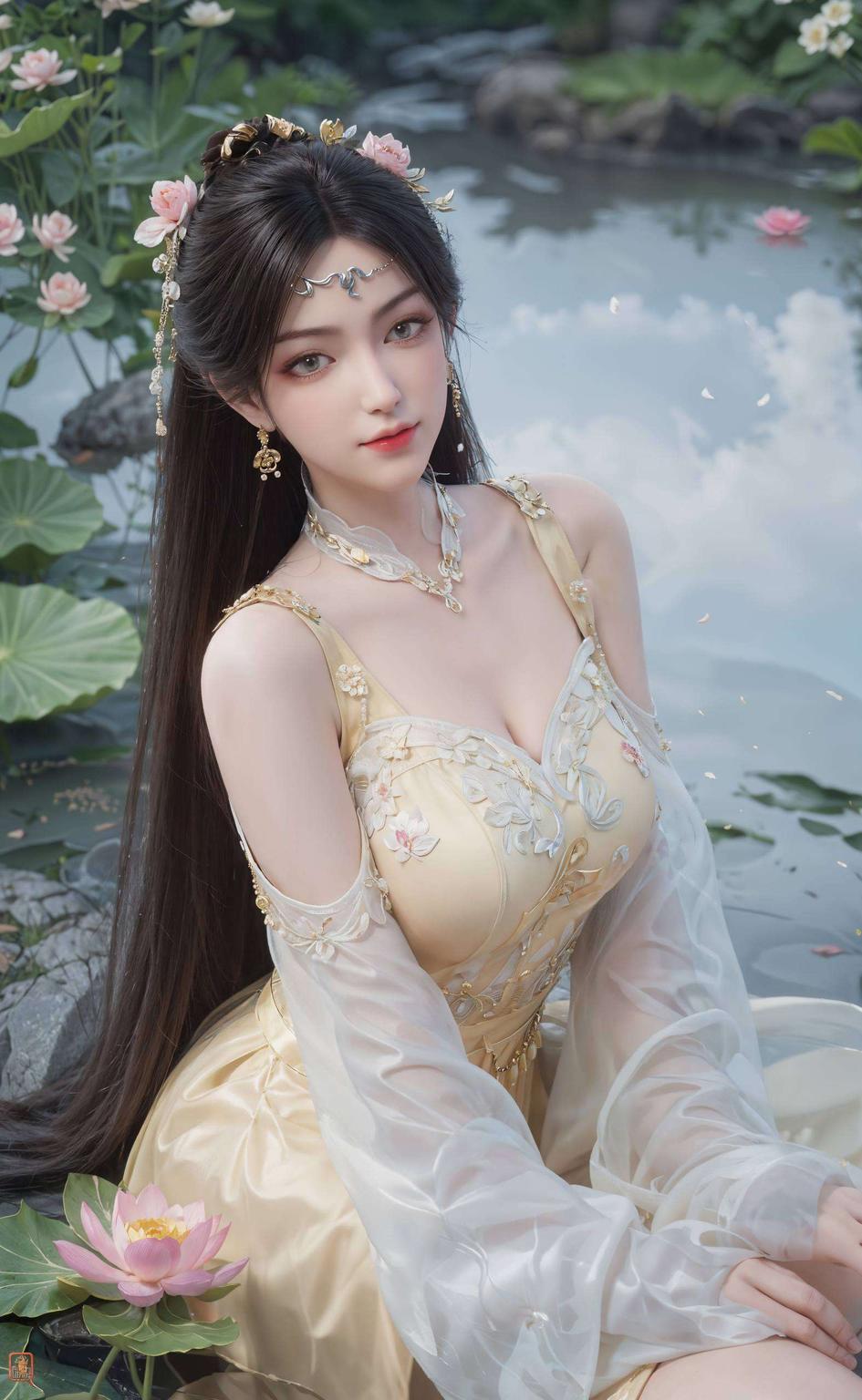 优雅色彩金瓶儿风华壁纸