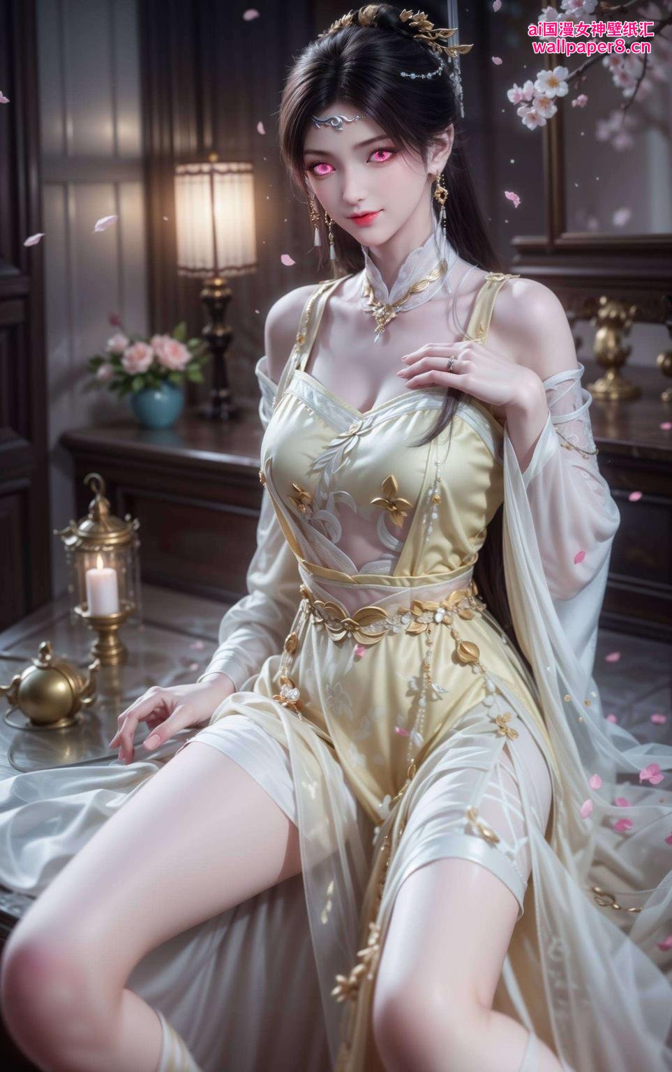 金瓶儿古风壁纸护眼苹果必备！细腻笔触勾勒