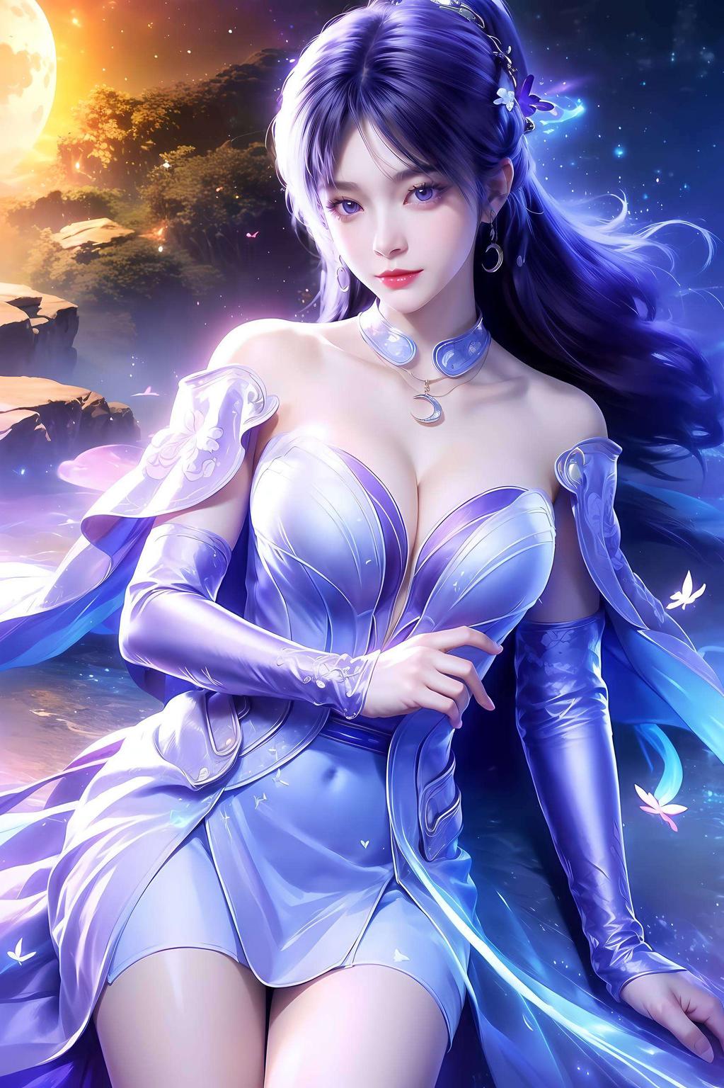 姬紫月壁纸入口柔和色彩