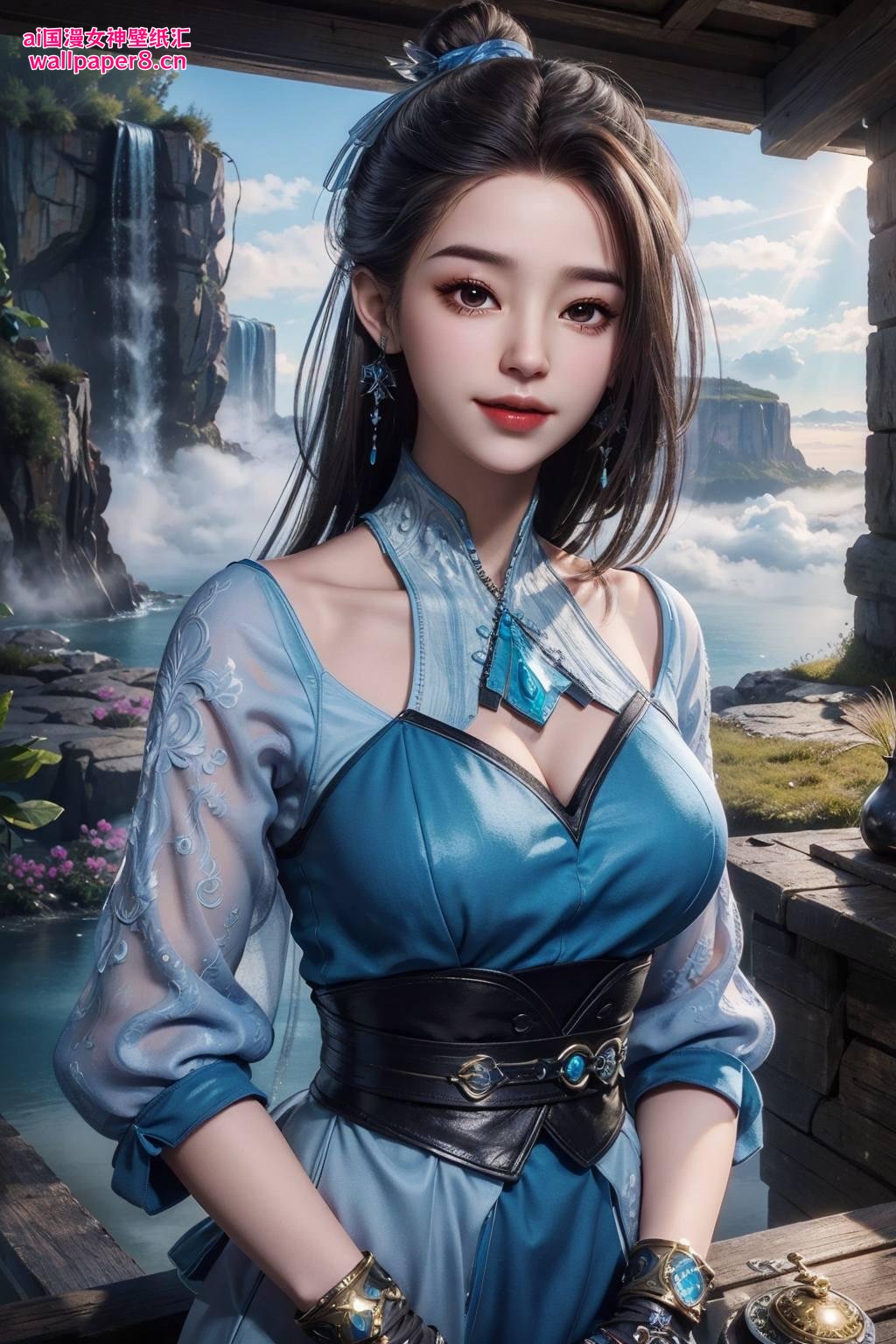 今天给大家带来一款超美的二次元ipad桌面主题！这款壁纸以蓝灵娥的高清美丽图片为主题清新的色调、精致的细节