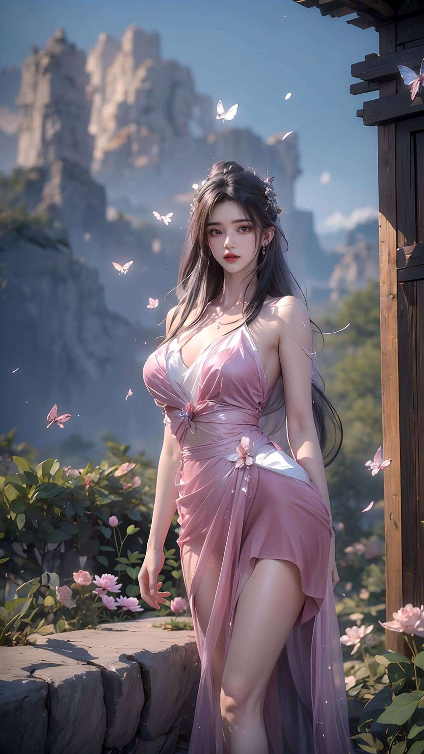 融合了仙逆中李慕婉的泳衣元素清新的色调与优雅的姿态