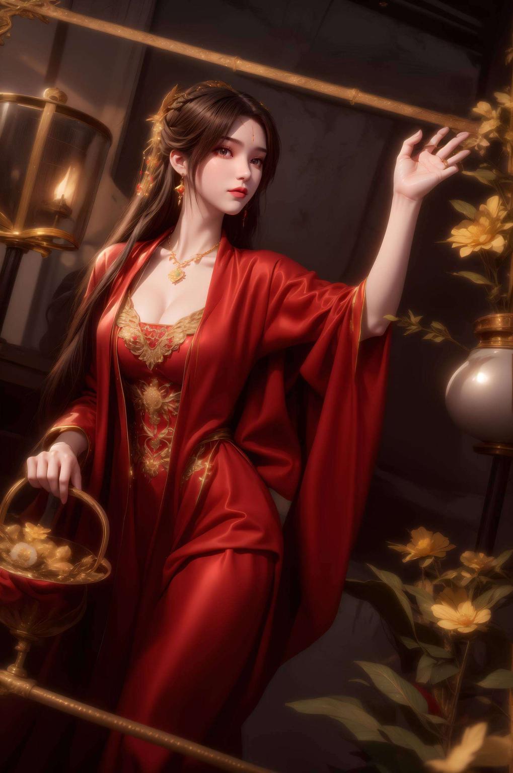 打造梦幻桌面！AI国漫女神李慕婉粉色静态护眼壁纸