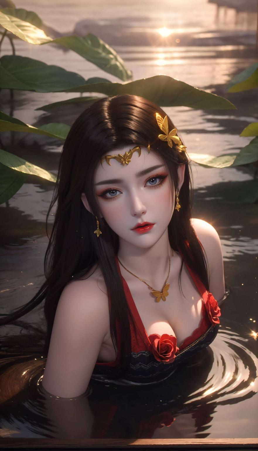 神秘眼神中藏着害羞苹果手机专享