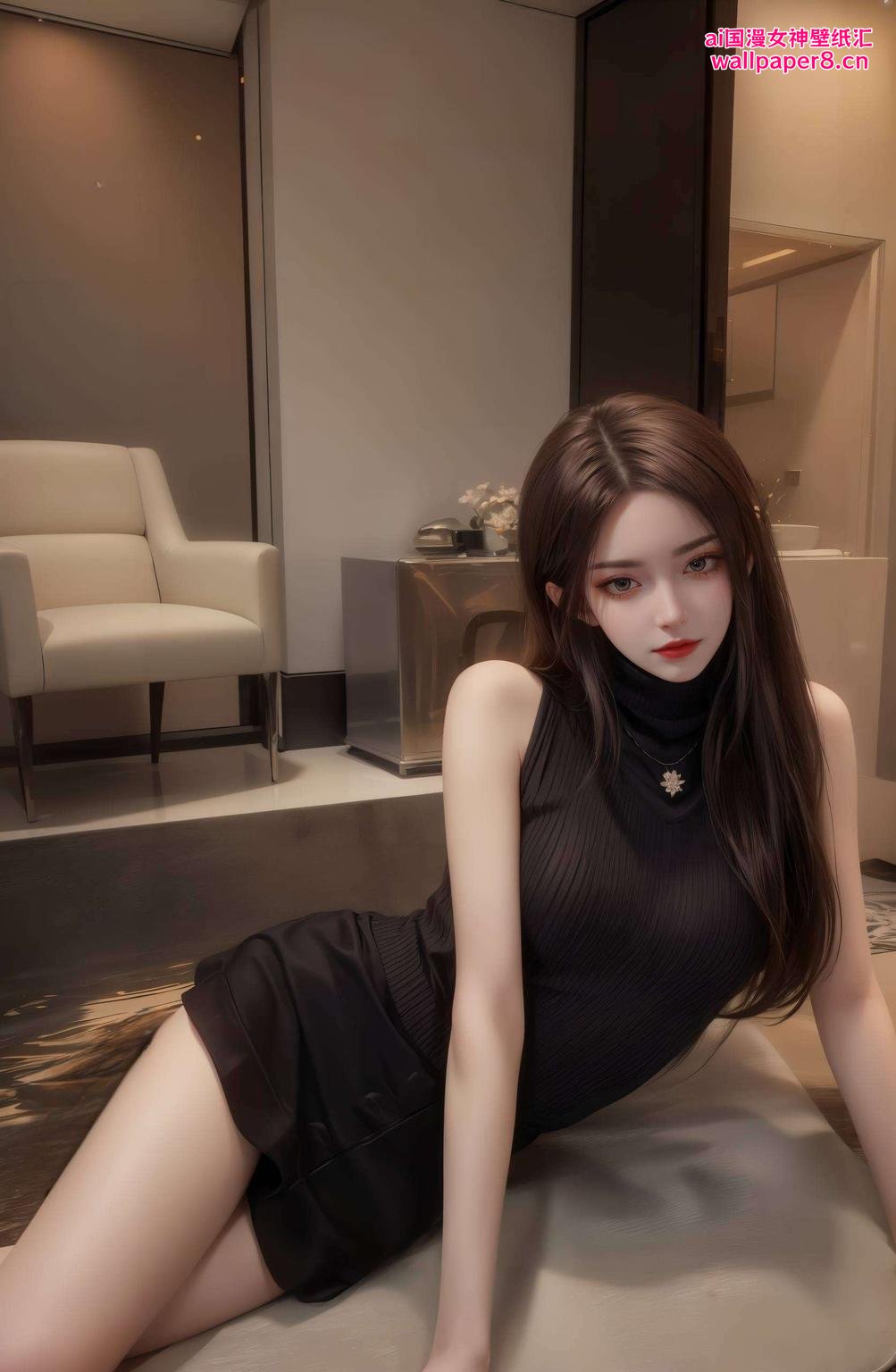 壁纸中的她眼神犀利蛇发飘逸