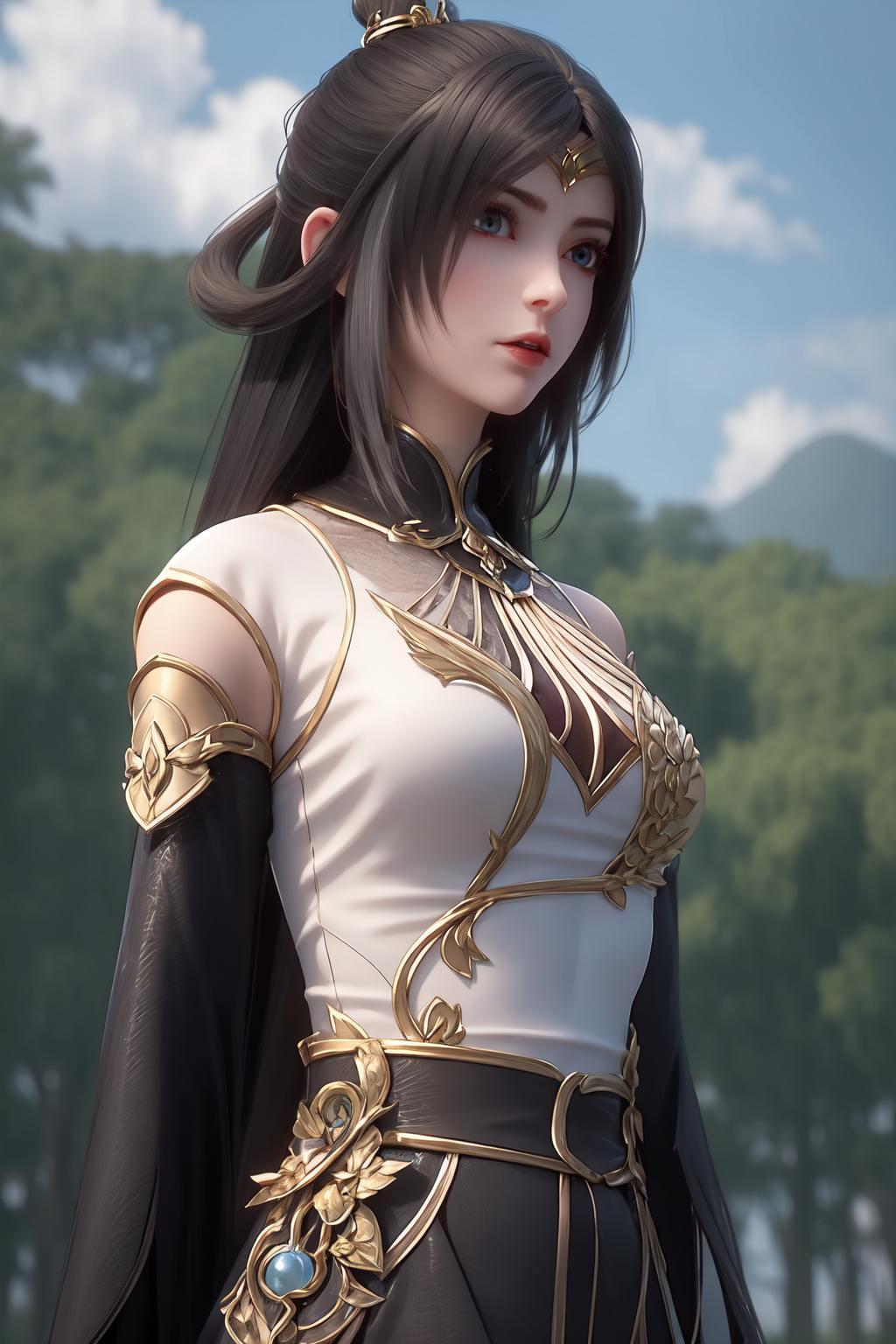 今天给大家带来一款超可爱的平板壁纸！来自《完美世界》的小魔女