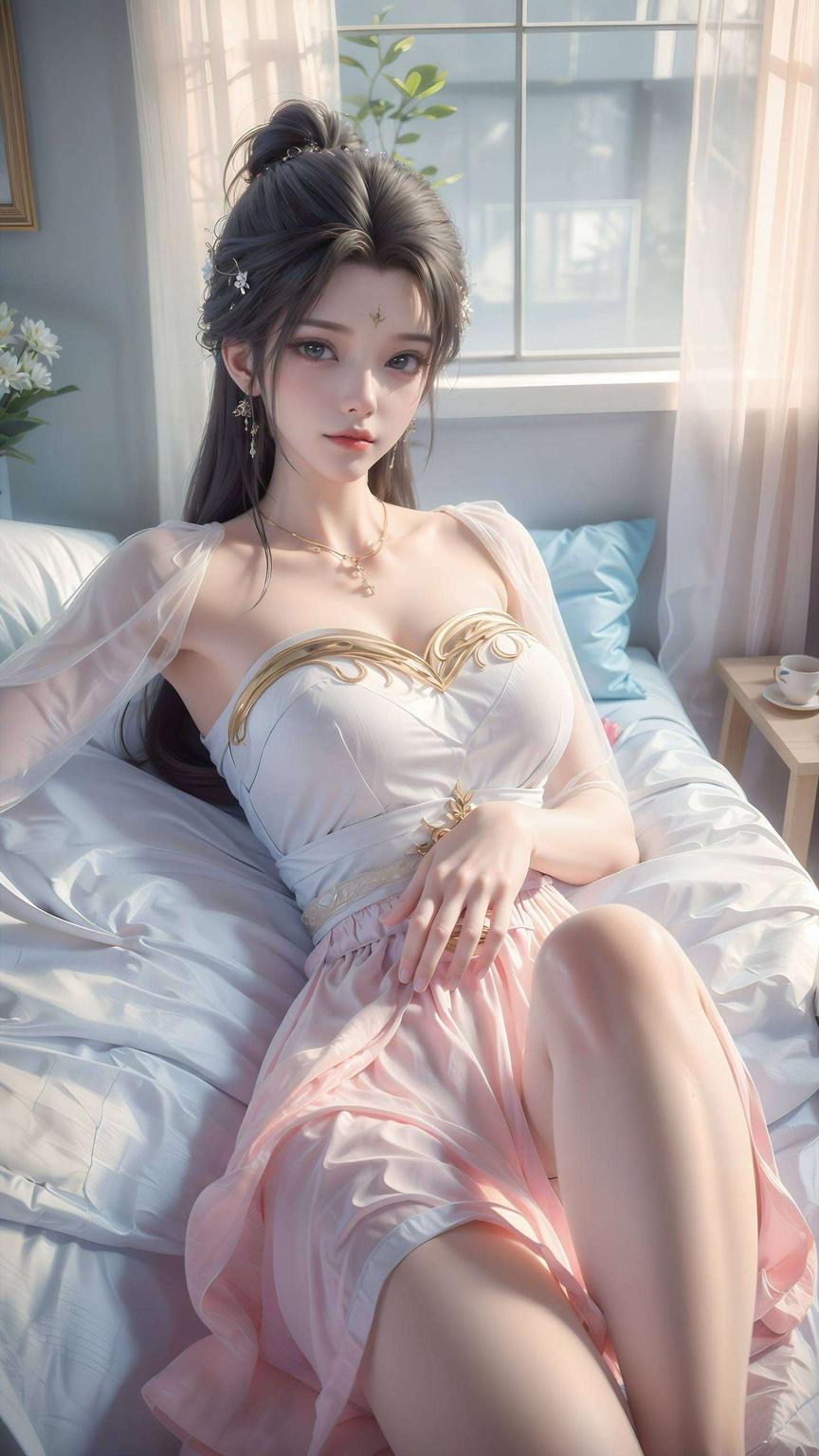 绘出心中泪滴清漪与云曦壁纸