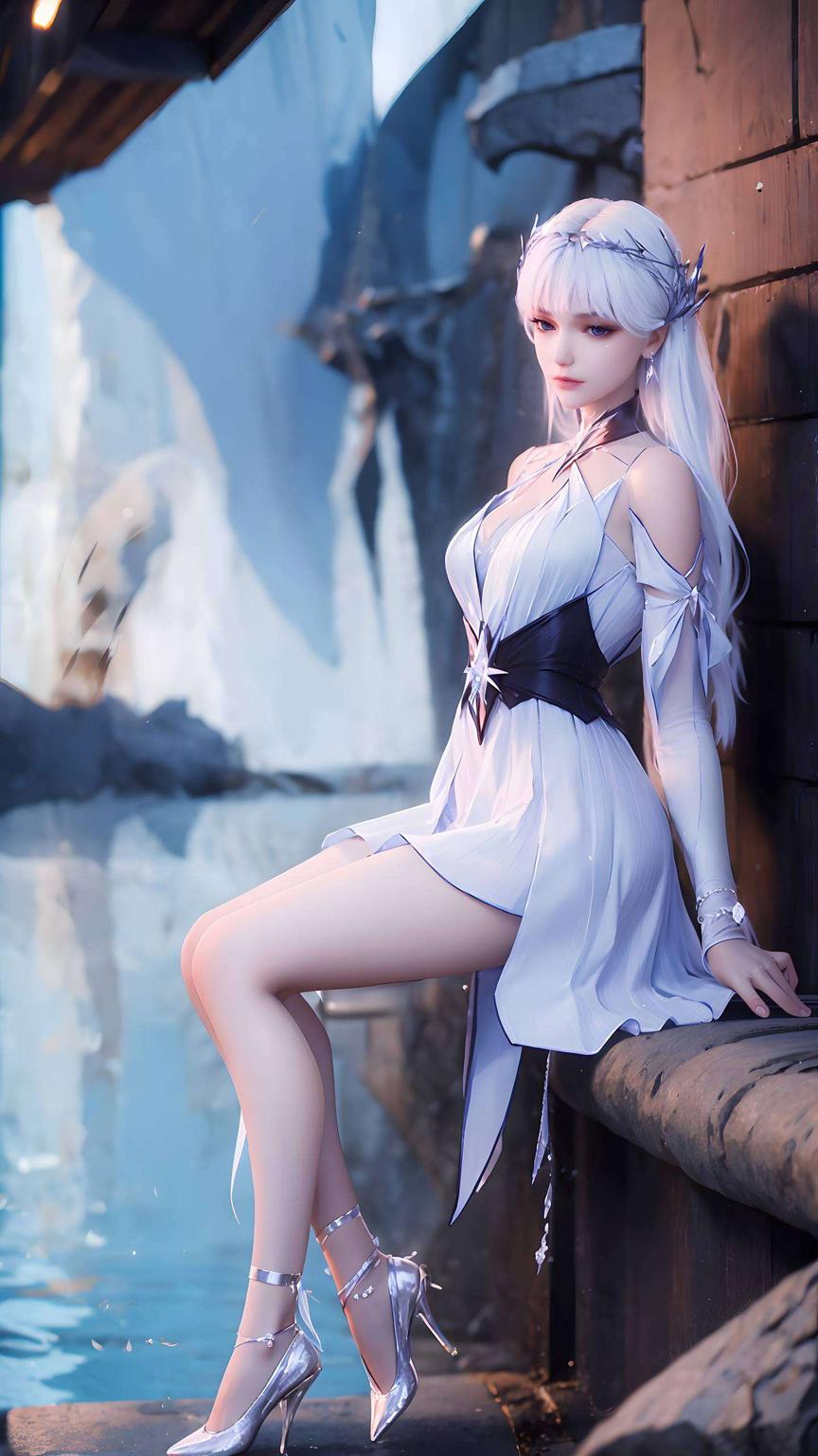 圣采儿长翅膀动态锁屏壁纸免费领！梦幻光影