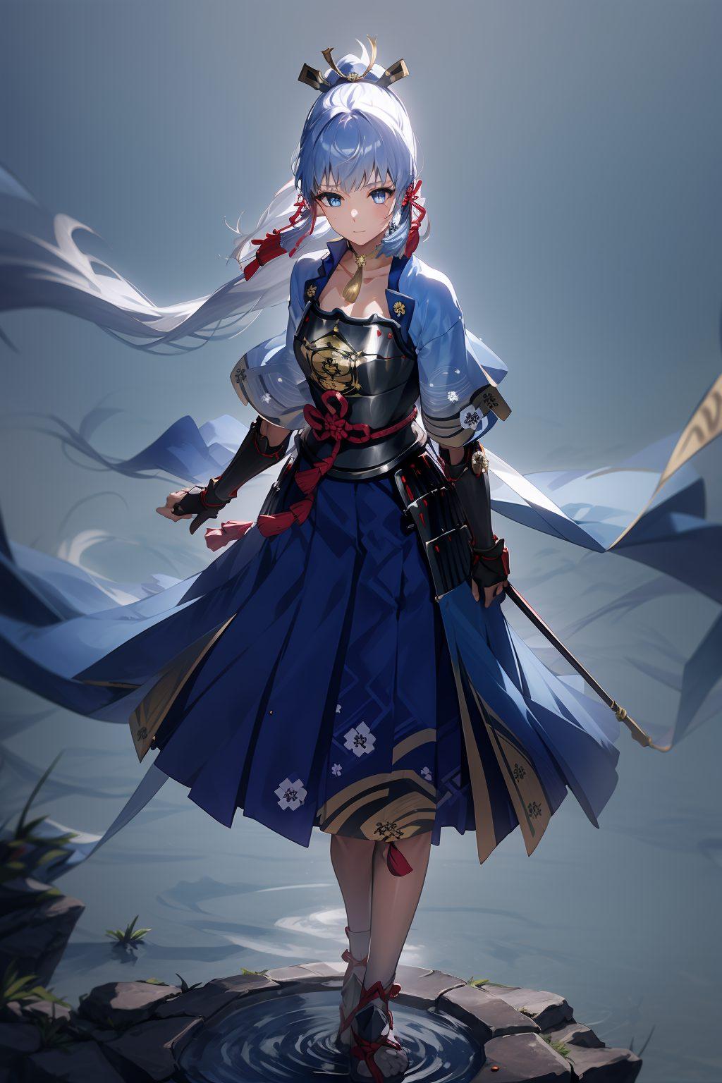 墨色浓淡间神里凌华古风壁纸