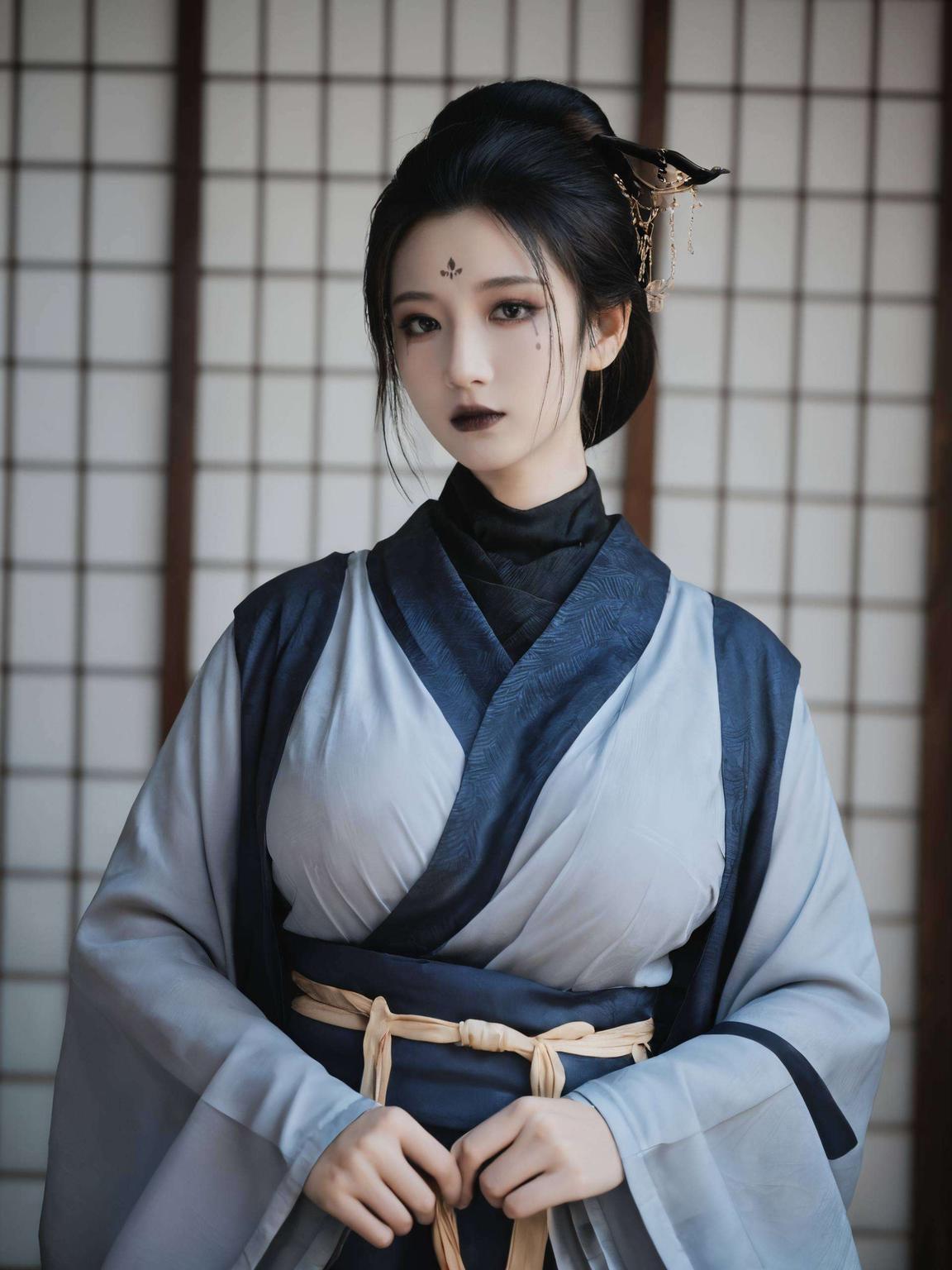 融入了AI国漫女神四妹的元素折叠屏手机上的她