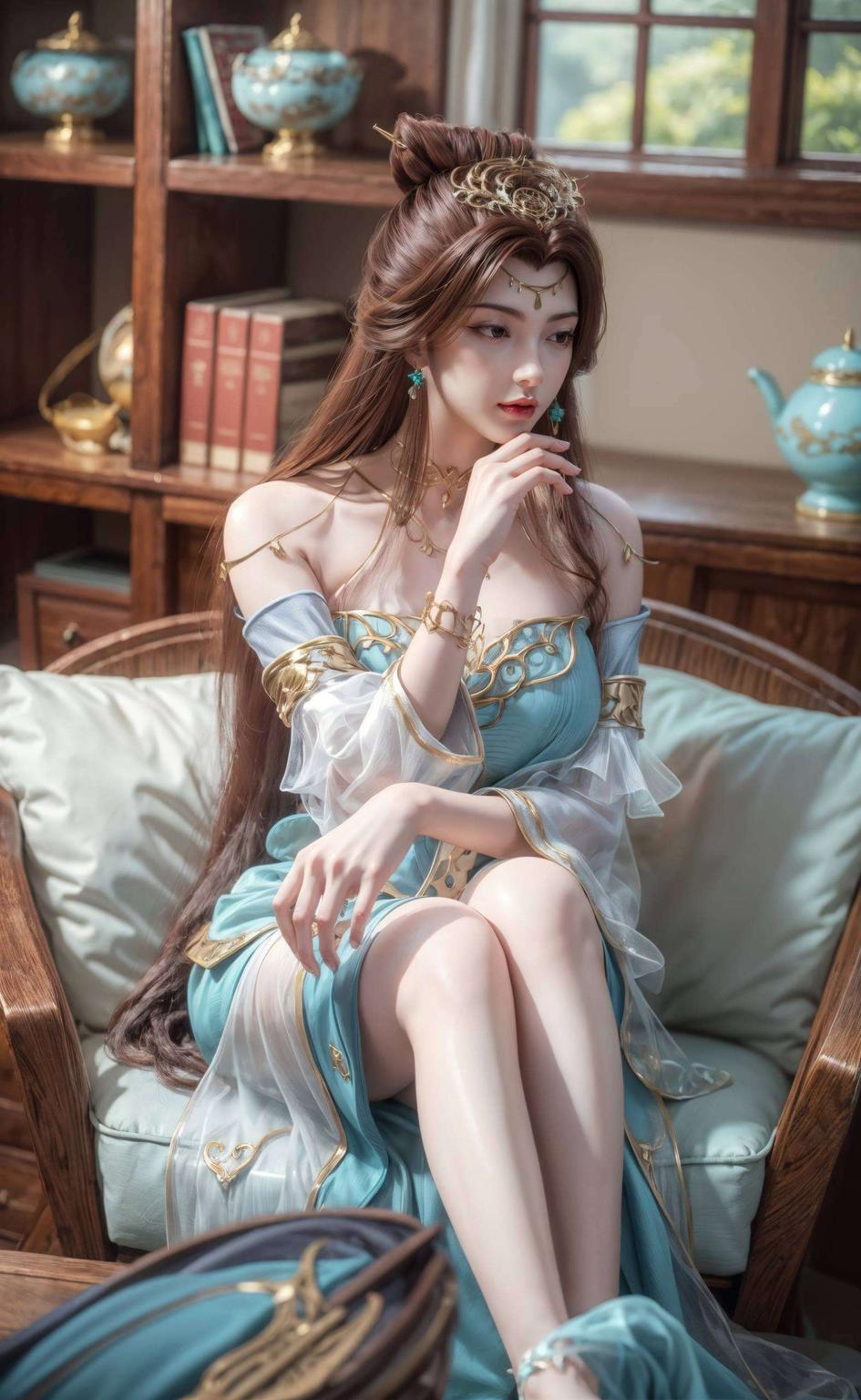 绝对让你们的电脑桌面焕然一新！看这苏灵韵的金色壁纸
