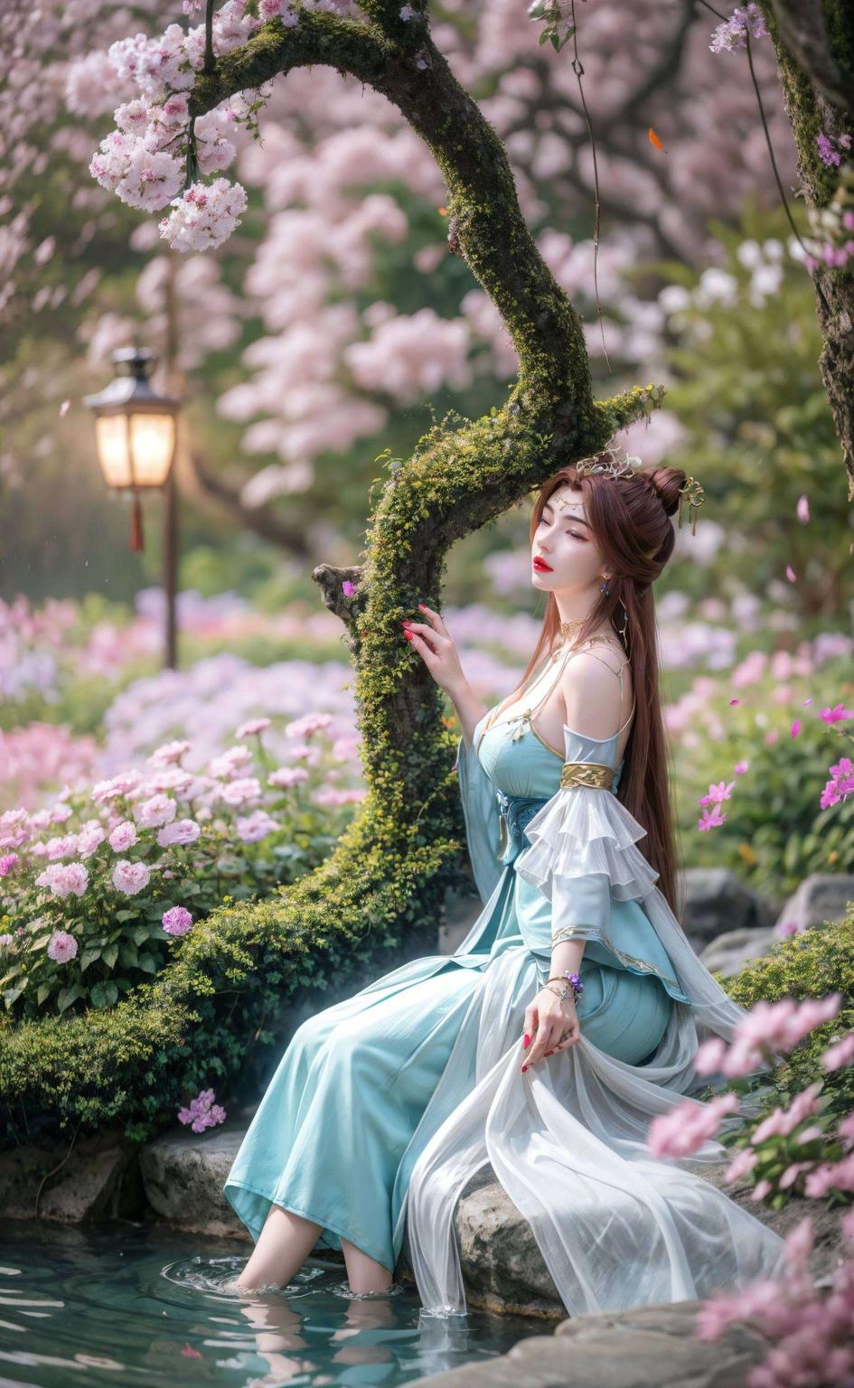 画面中苏灵韵翩翩起舞清新脱俗