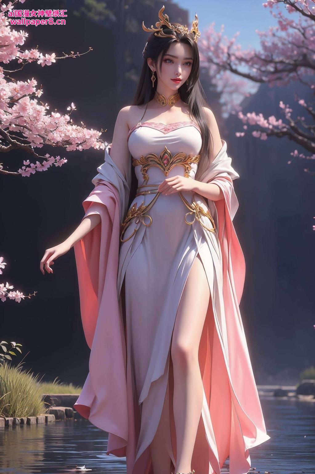 绿色护眼天狐仙子横屏壁纸