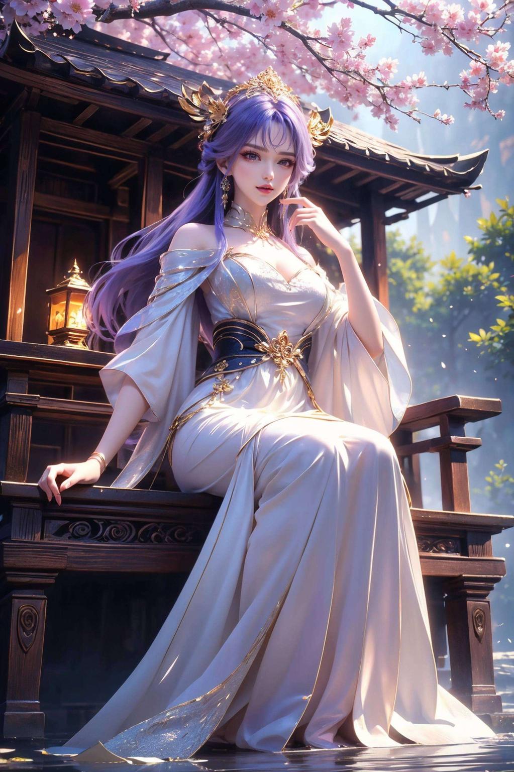天穹之巅的紫色细腻感受星空下的温柔悸动