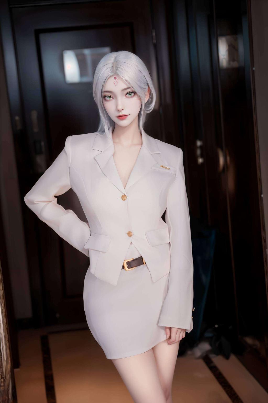 紫色调渲染出神秘氛围一瞥一笑尽显风情