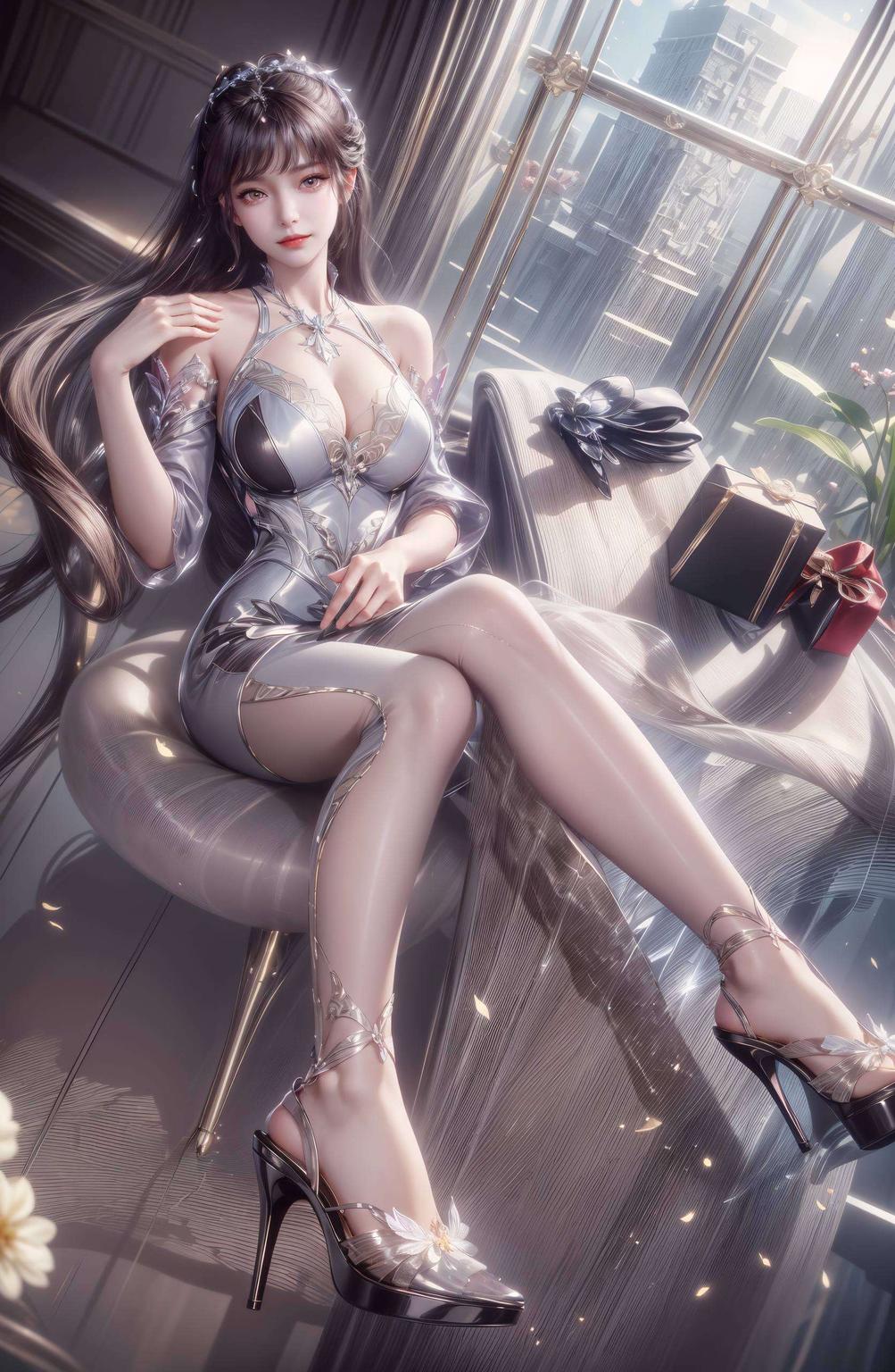 绿色背景柔和护眼小舞姐献祭超清晰壁纸