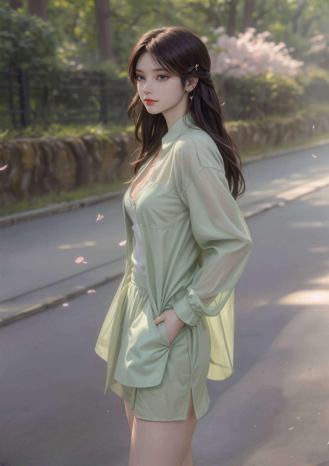 邂逅忧郁美——萧薰儿全身动漫壁纸静谧如离别之际的秋叶