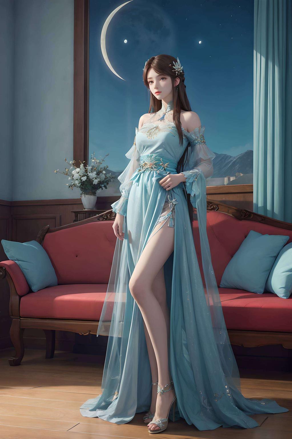 清新脱俗电脑壁纸里的萧薰儿宛如穿越时空的仙子
