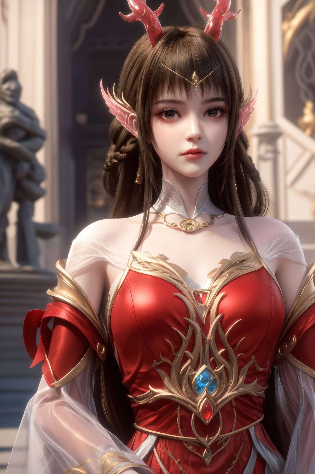 淡雅的色彩搭配云落漫步在夕阳下的身影