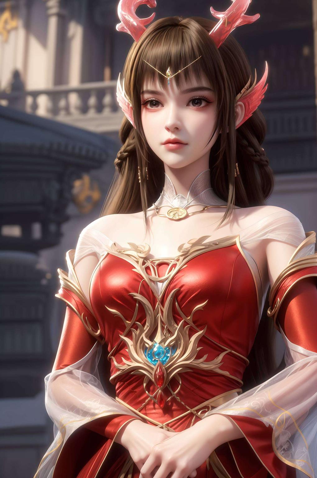 国漫女神云落高清古风壁纸