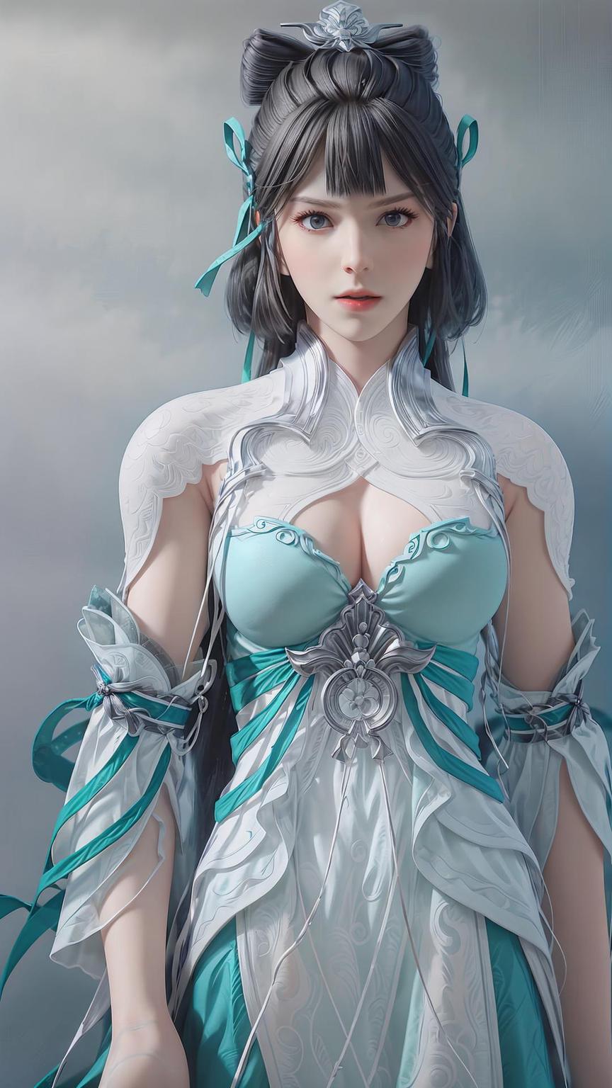 IPad上的每一寸屏幕都显得格外清新来看这款完美世界里的雨紫陌壁纸！简约而不失美感