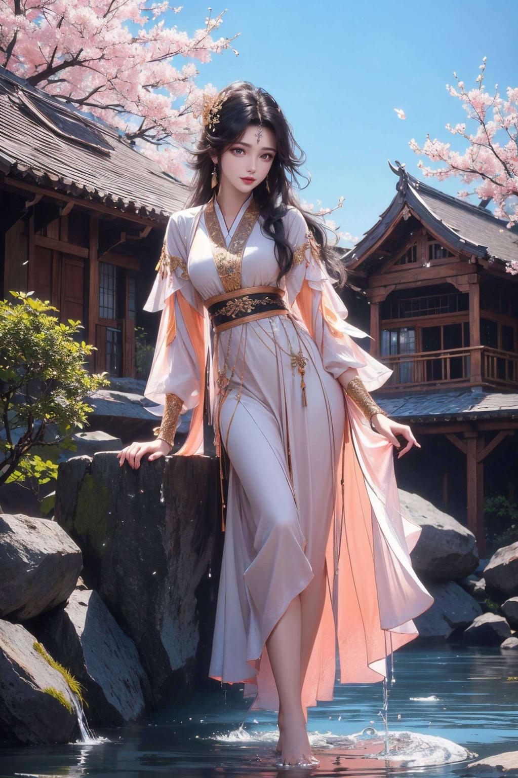 今天给大家带来一款美到爆表的4K超清壁纸！国漫女神周紫虹AI素材打造