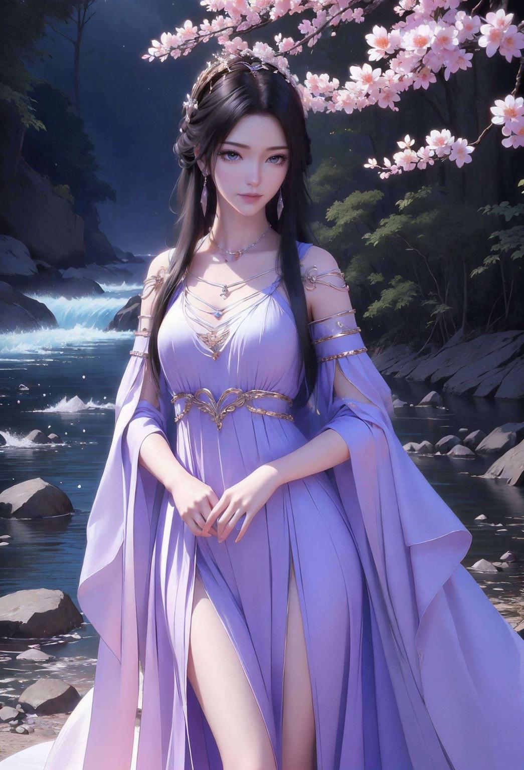 主角是我们的紫灵小仙女！全身壁纸高清展现宛如穿越时空的古典美